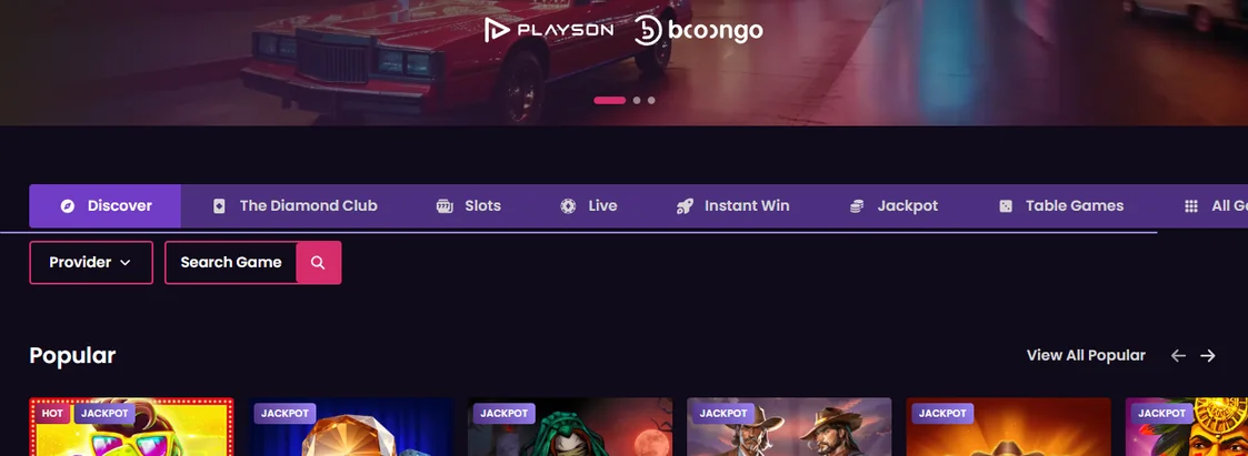 View featured games catalog